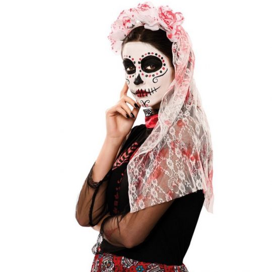 Diadema de Catrina Blanca