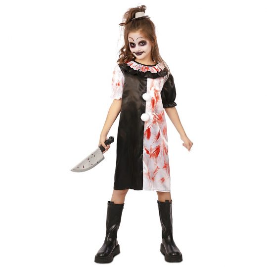 Disfraz de Payaso Terrorífico Art Niña