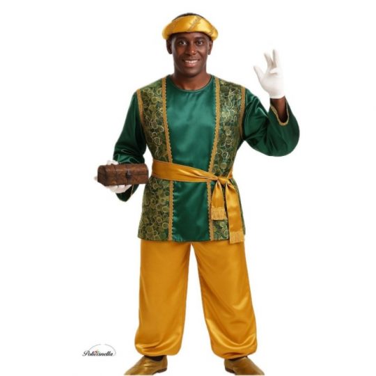 Disfraz de Paje Verde y Dorado