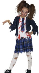 Disfraz de Colegiala Zombie infantil